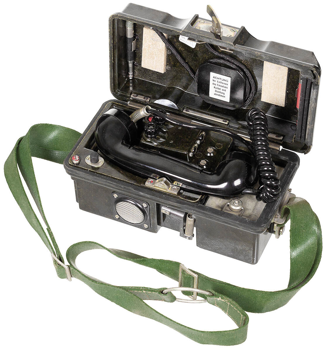 NVA Military Army Field Phone  With Accessories  in case Vintage Collectible