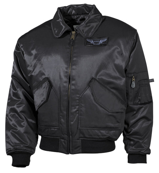 US Air Forces Military CWU MA2 Flight Bomber Tactical Men's Pilot Jacket Black
