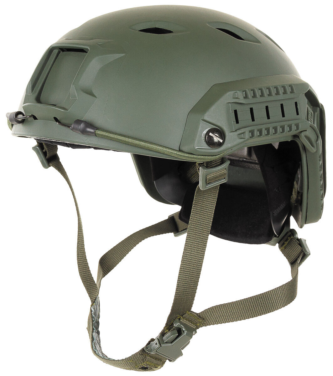 US FAST Paratrooper Combat Helmet OD Green Adjustable Ventilated ABS Plastic