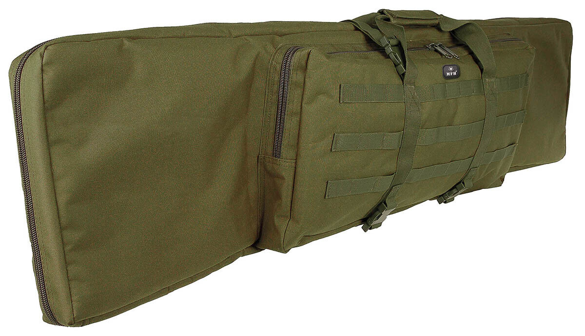Large OD Green Rifle Bag Padded Wearable as Backpack Multiple Compartments