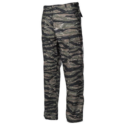 US Army Camo Tactical BDU Pants Military Combat Rip Stop Trousers Tiger Stripe