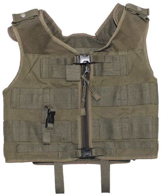 Original Austrian Army Military Tactical Vest OD Green Pre-owned One Size