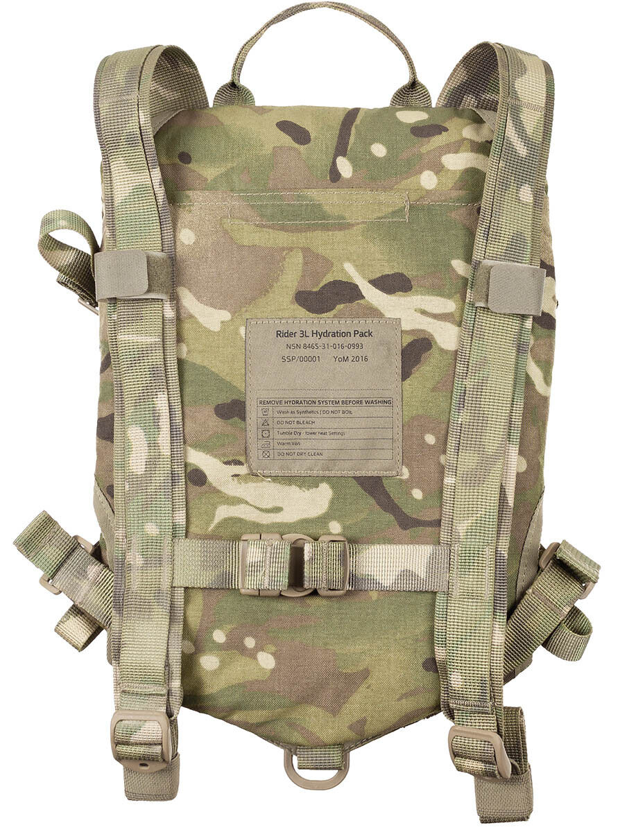 Israelian Original Military Hydration Pack Rider MTP Camo TPU Bladder 3L Used