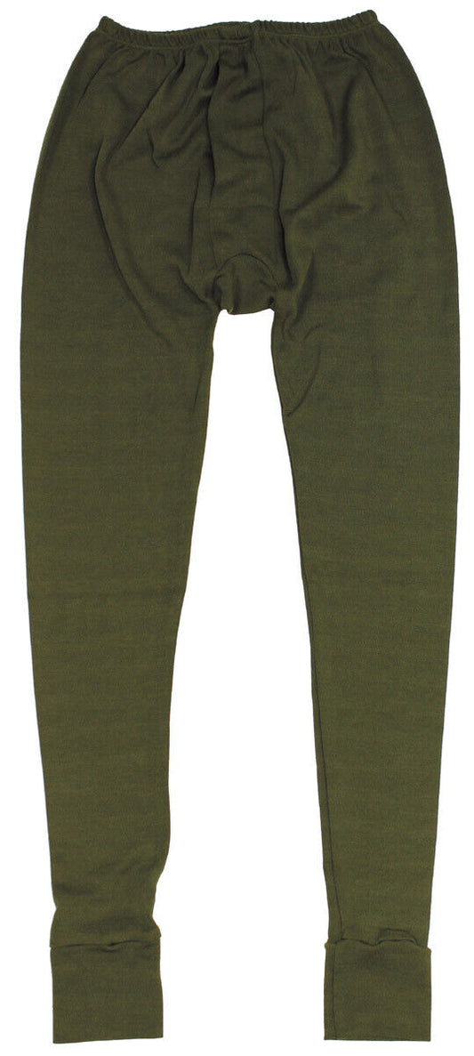 Original British Army Military Under pants, OD Green Long AFV, New