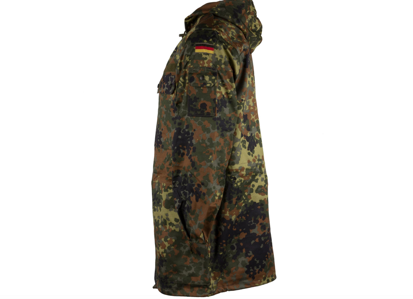 Original German BW Army Field Jacket Parka Military Issue Flecktarn Camo Used