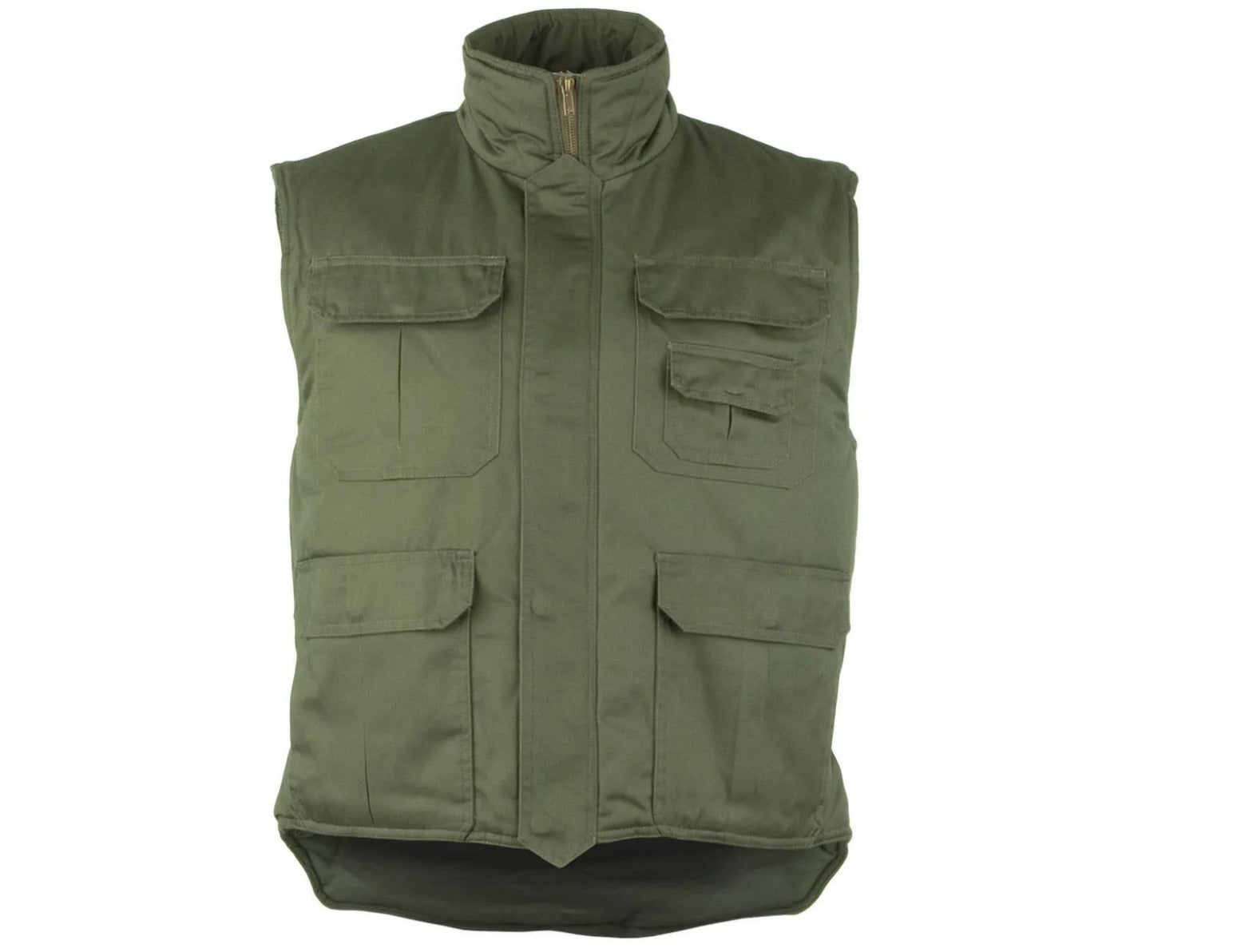 Military Style Outdoor Ranger Vest Padded Multi Pocket Hunting Gilet OD Green