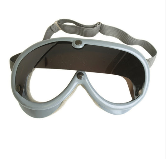 Vintage Military Surplus German Grey Dust Goggles Used Durable Eye Protection