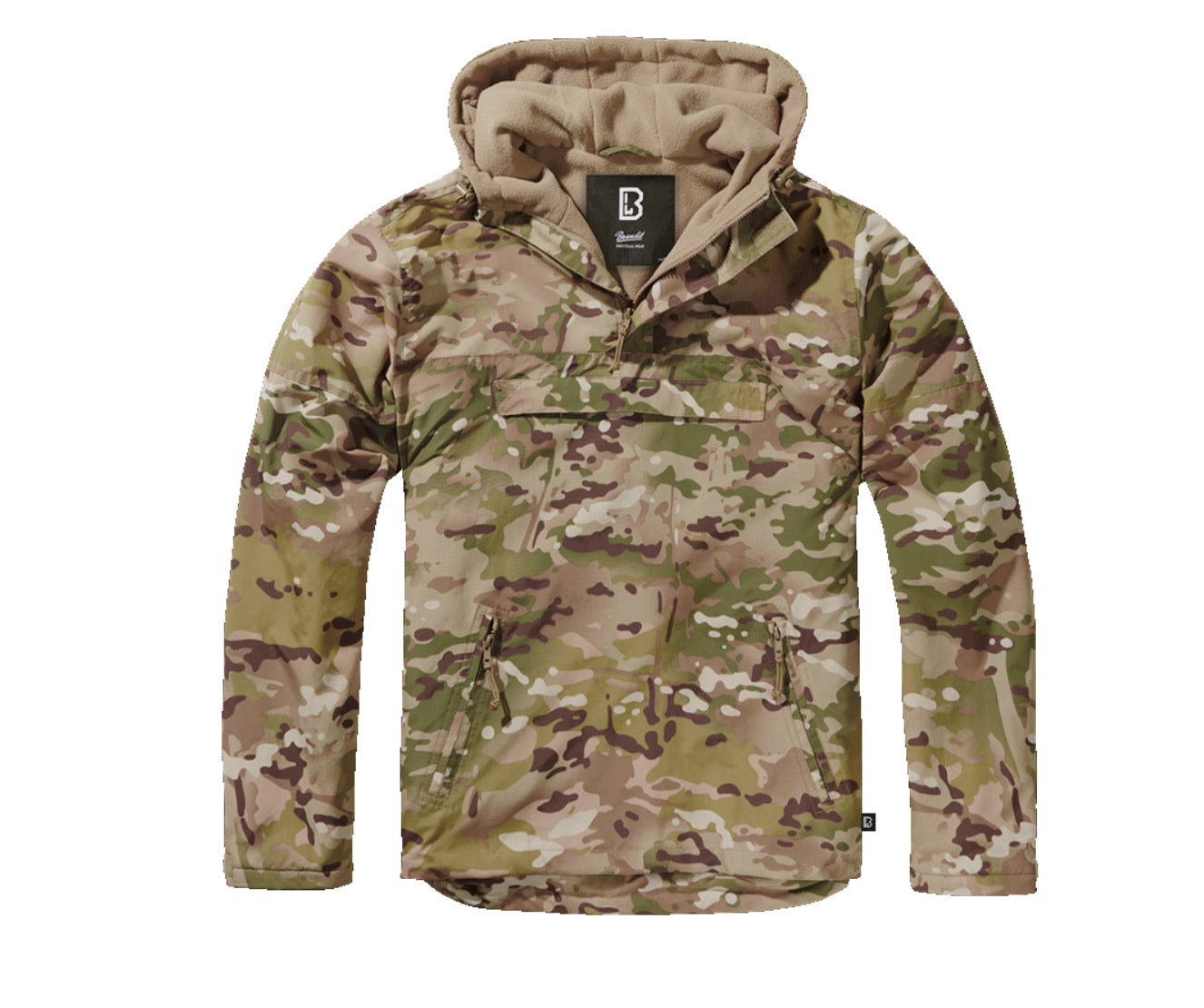 Brandit Windbreaker Hooded Jacket Anorak Mens Camping Outdoor Tactical Camo
