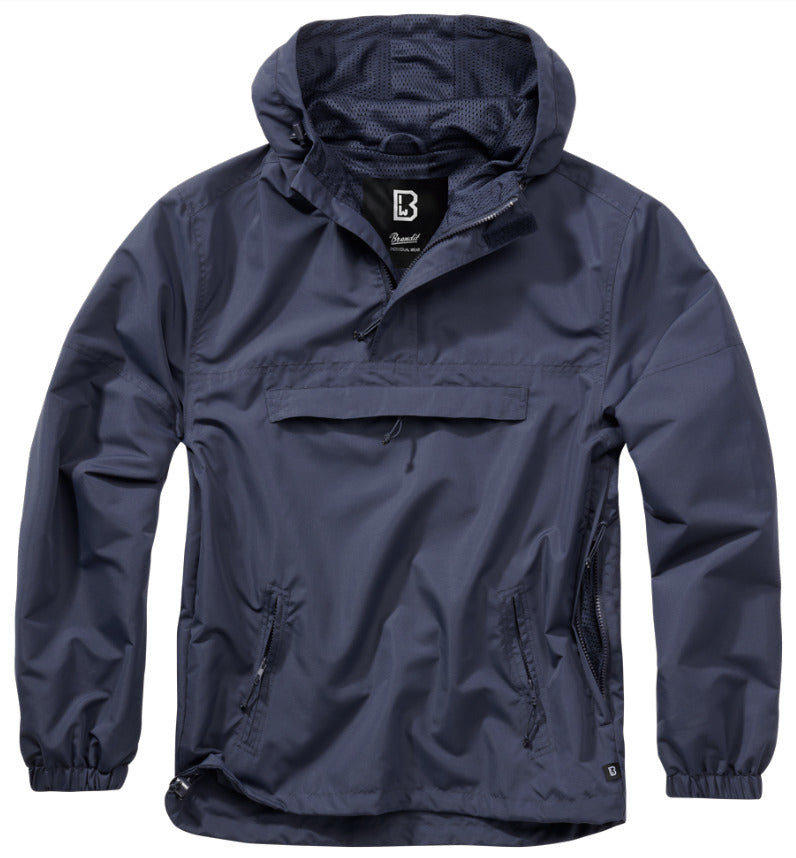 Brandit Windbreaker Anorak Navy – Summer Rain Jacket Outdoor Hiking