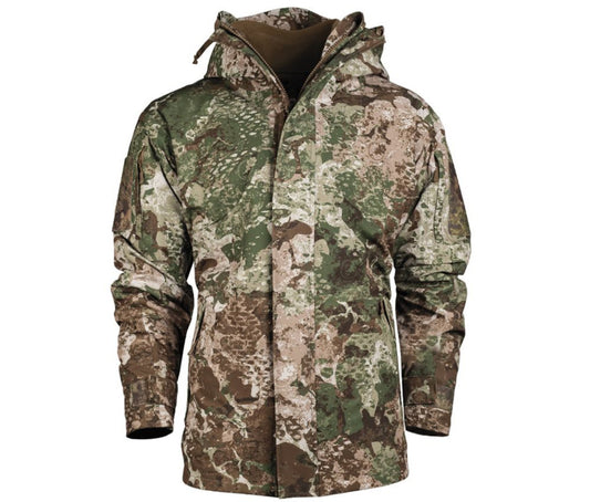 MIL-TEC Military Army Wasp Z2 Wet Weatherproof Jacket With Fleece Liner Camo