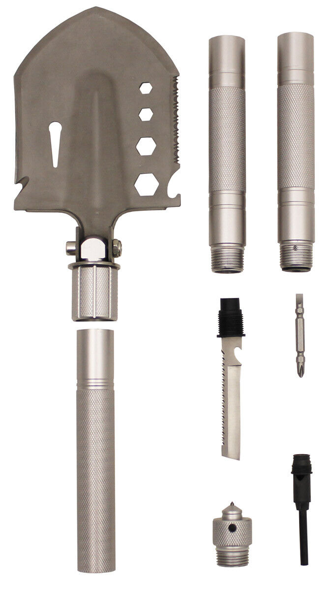 Versatile Outdoor Shovel "Gator" with Multi-Function Tools and Carrying Case