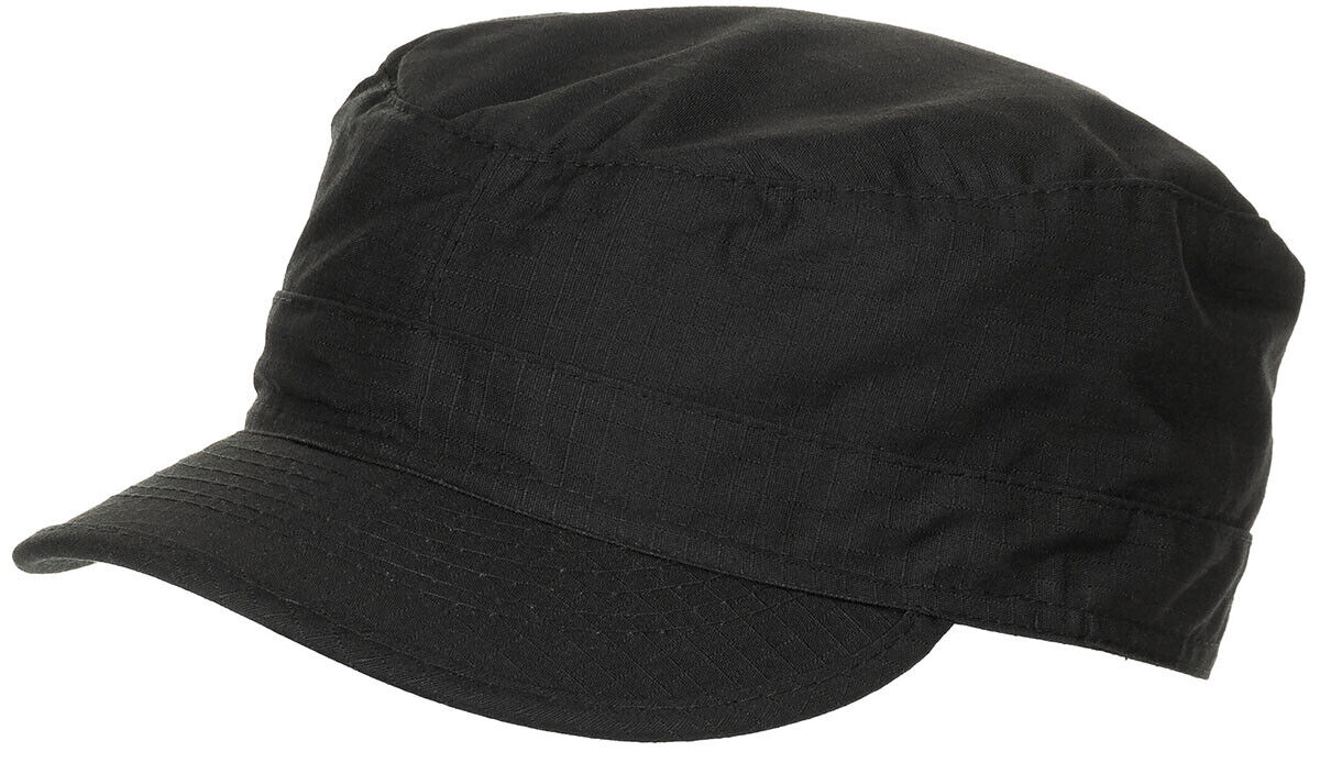 US Black BDU Cap American Army Style Field Hat Ripstop Military New All Sizes