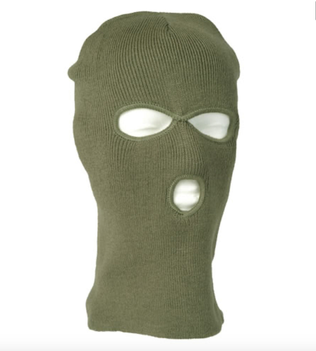 Army Military Tactical Combat Flexible Balaclava 3 Holes OD Green