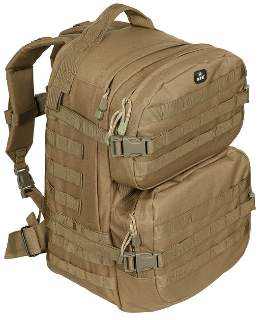 US 40L Backpack Assault II Tactical MOLLE Coyote Tan Airsoft MFH Brand