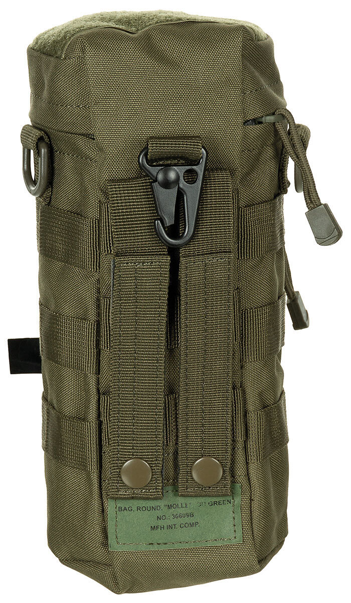 Pouch Bag Round Military Army Style MOLLE OD Green