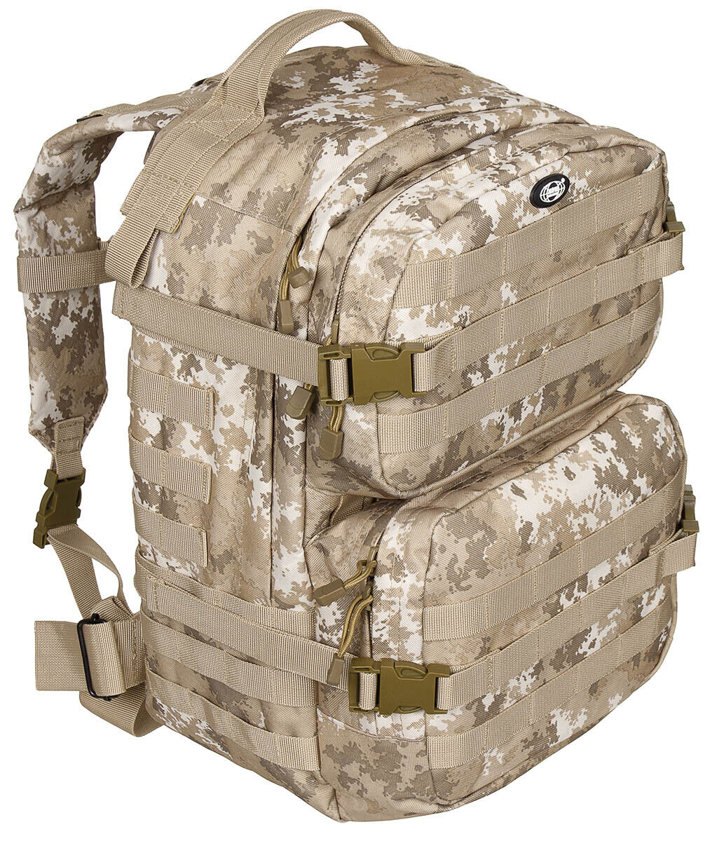 US 40L Backpack Assault II Tactical MOLLE Vegetato Desert Airsoft MFH Brand