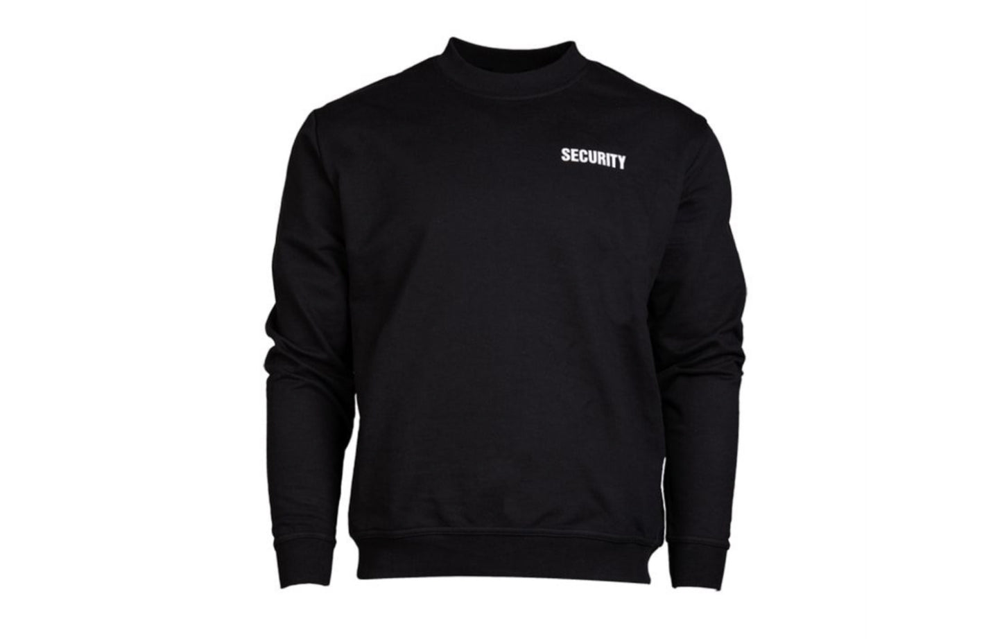Security Sweater Guard Police Sweatshirt 100% Cotton Black