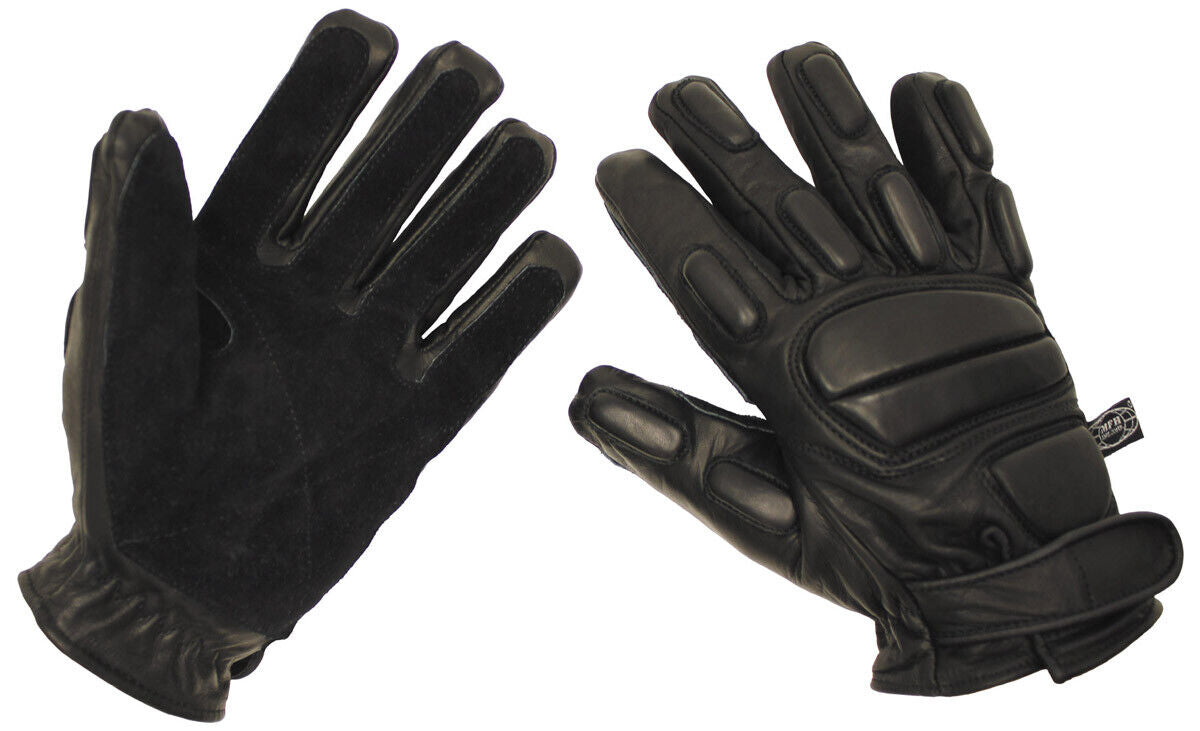 MFH Leather Gloves Protect Cut-resistant Black