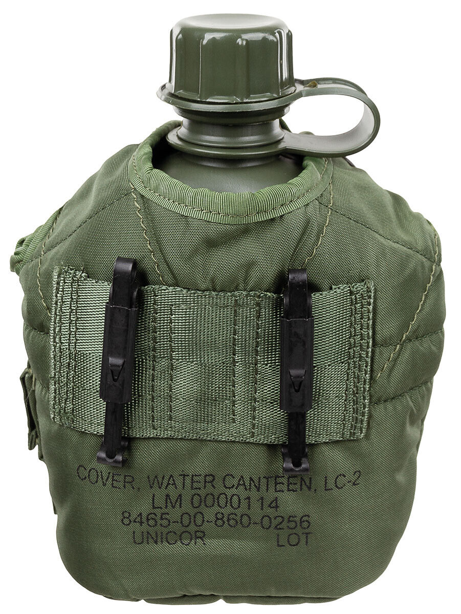 Original US Army Military Combat Canteen OD green 1L