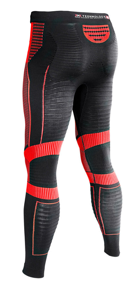 X-Bionic O020569 Running Compression Pants Leggings  Men's Size S Black/Red