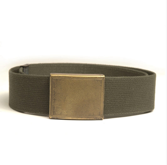 Vintage Military Surplus German OD Combat Belt Used Adjustable Durable
