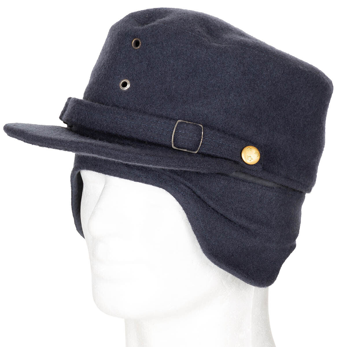 Original Swedish Army Military Retro Vintage Mountain Blue Cap Size 56