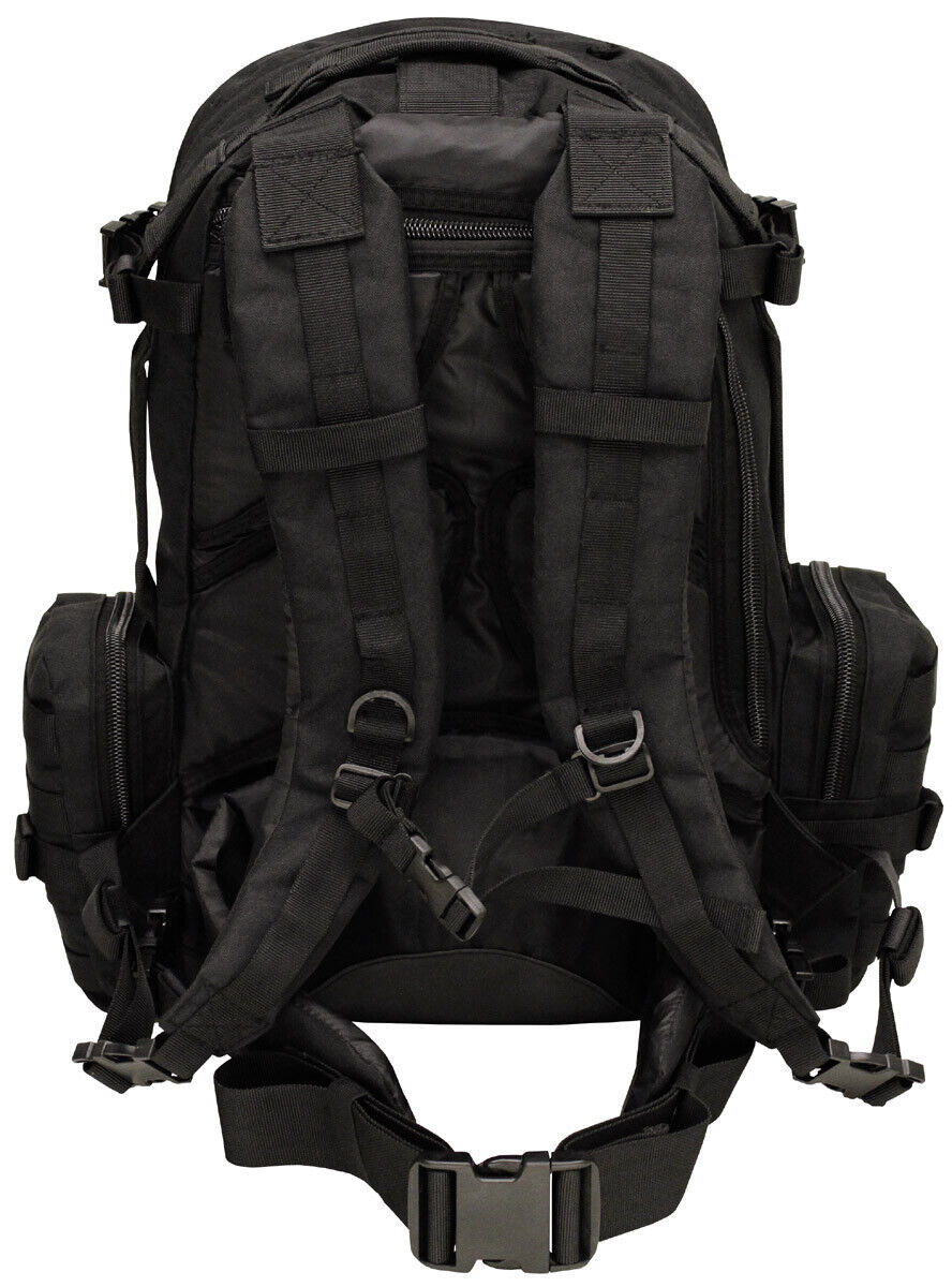 IT Tactical-Modular Black Backpack Padded Straps Chest Strap Removable Frame