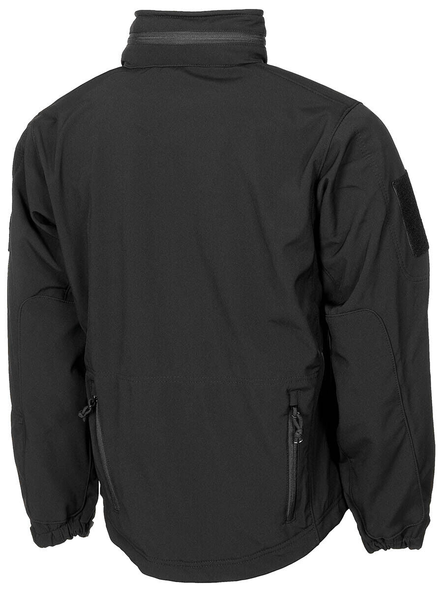 Scorpion Windproof Soft Shell Jacket Men's Army Security Military Combat Black