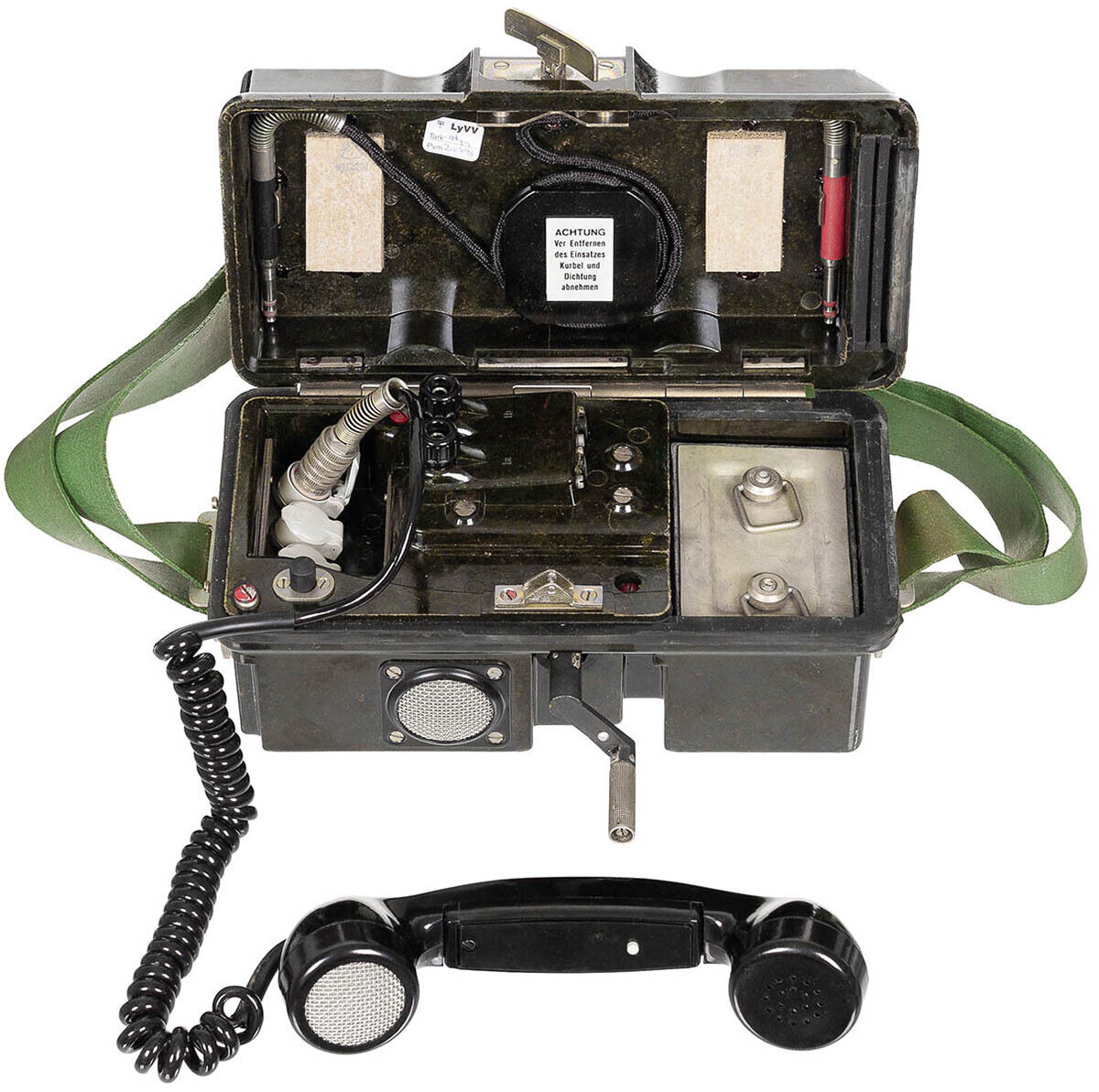 NVA Military Army Field Phone  With Accessories  in case Vintage Collectible