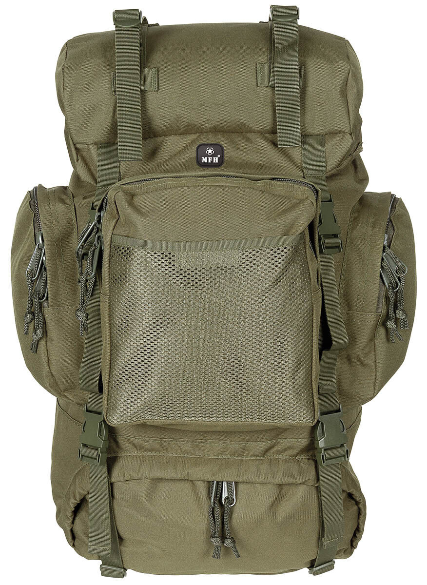 Tactical OD Green Large Backpack | 55L Capacity | Aluminum Frame