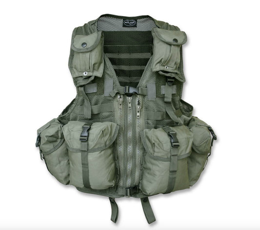 Military Army Combat Tactical Vest Modular System 8 Pockets OD Green