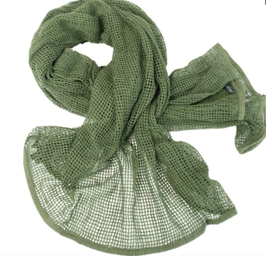 Military Army Style Net Scarf Universal Camouflage 100% Polyester OD Green