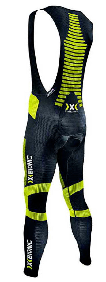 X-Bionic O020630 Biking Power Bib Tight With Pad Men's Size S Black/Yellow
