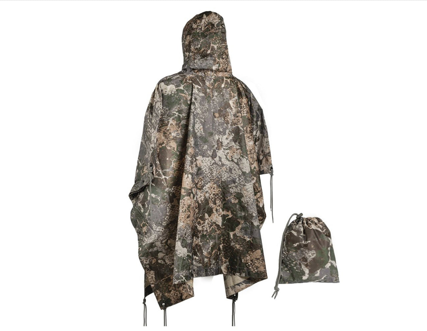 MIL-TEC Wasp II Weatherproof Rain Coat Hunting Wet Weather Poncho Ripstop Camo
