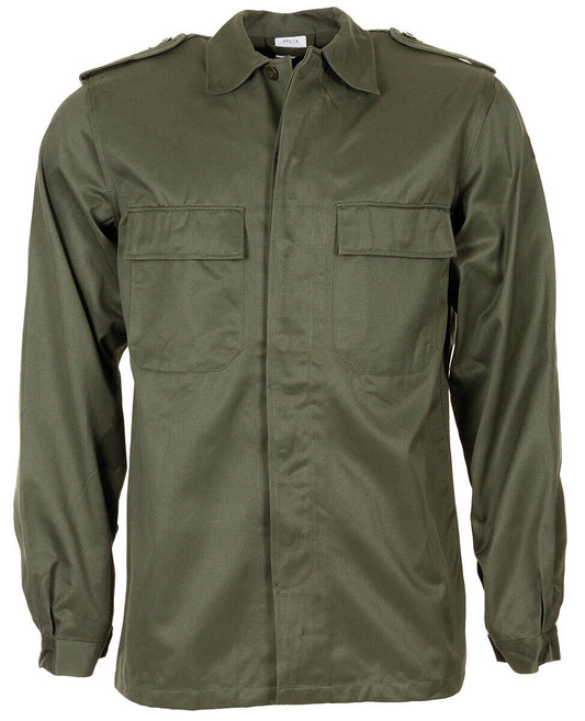 Original Belgian Army Military Field Light Jacket Shirt BDU OD Green 100% Cotton