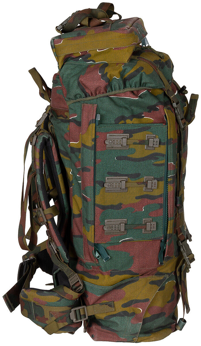 Original Belgian Military Backpack Camo Without Side Pouches Used Surplus