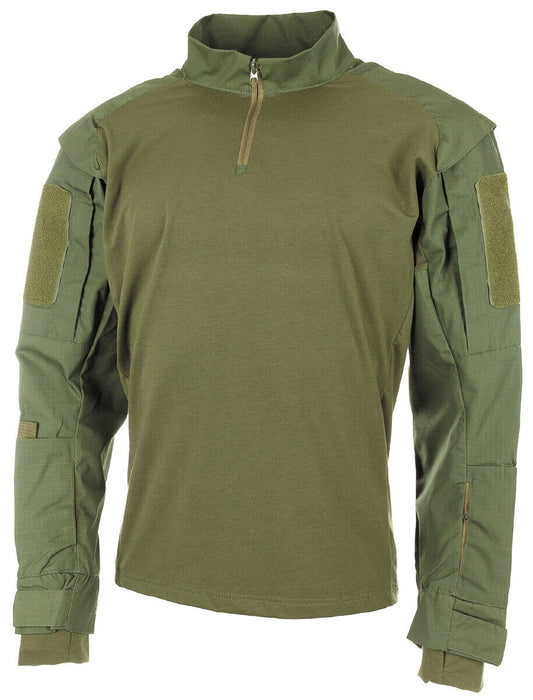 US Tactical Shirt Mens Combat Police Security Jacket Ripstop OD Green MFH