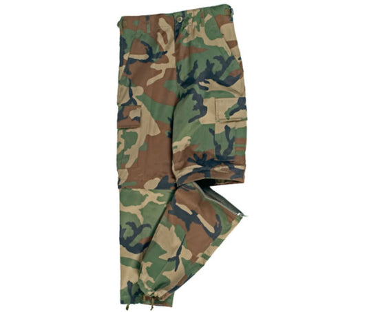 US Army Military Trousers Outdoor Camping  Zip-Off Kids Size BDU Style Pants