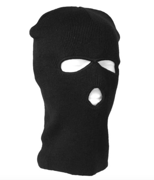 Army Military Tactical Combat Flexible Balaclava 3 Holes Black