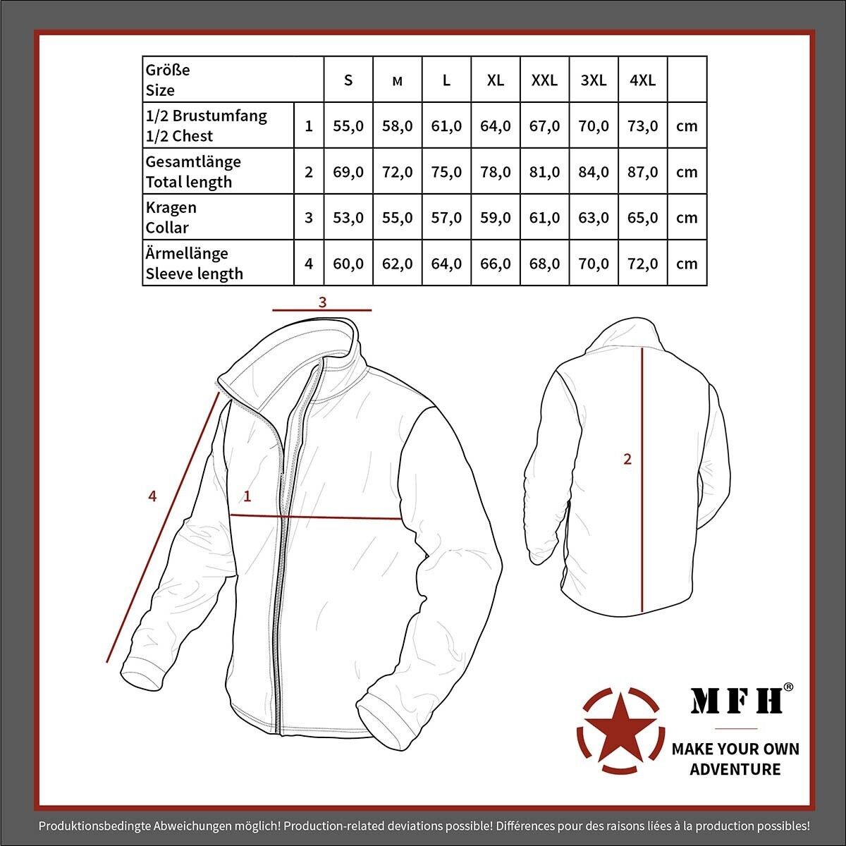 MFH Combat Fleece Jacket M05 Camo Tactical Military Warm Gear Military