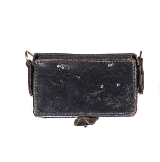 Italian Carabinieri Cartridge Pouch Vintage Military Surplus Used Black Leather