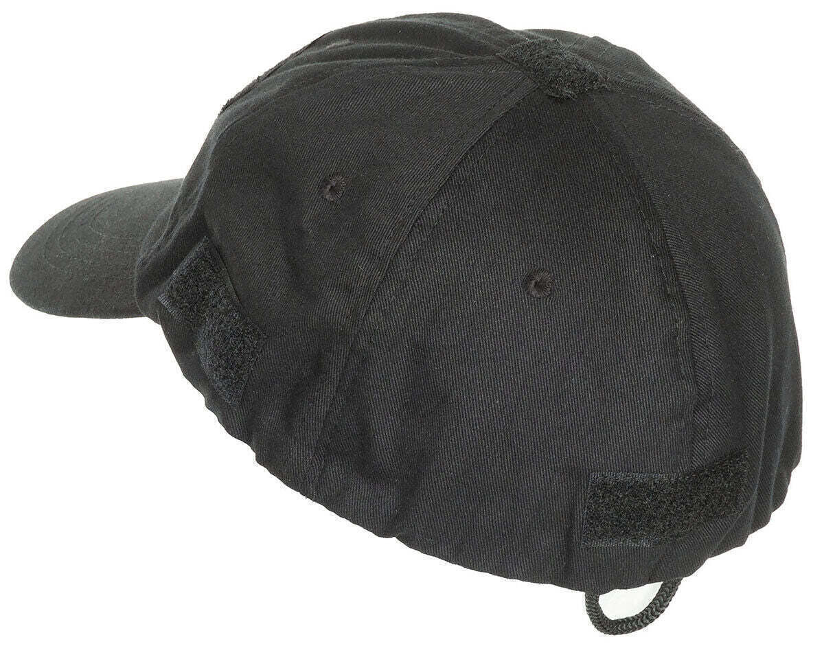 US Army Military Field Outdoor Operations Cap With Loop Panels Black