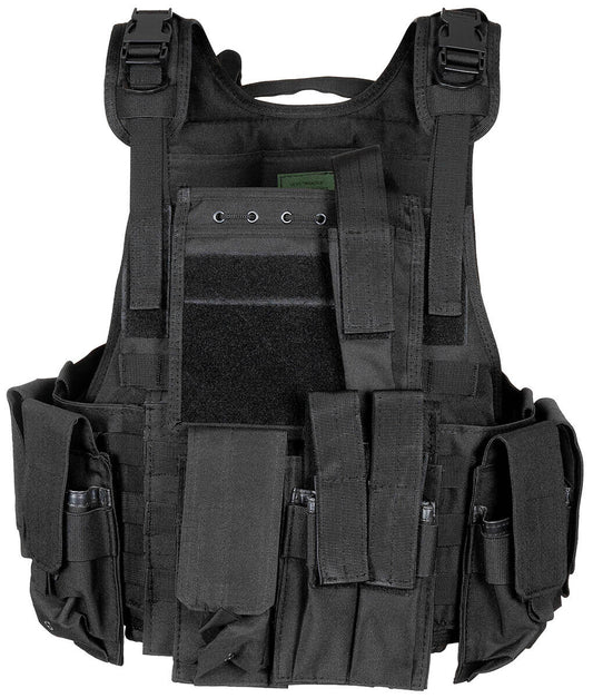 US Army Military Combat Vest Ranger With Belt Black Molle Adjustable One Size