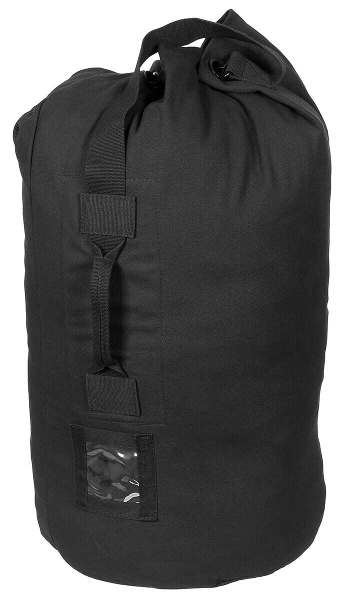 US Army Military Style Duffle Bag With Carrying Strap Black