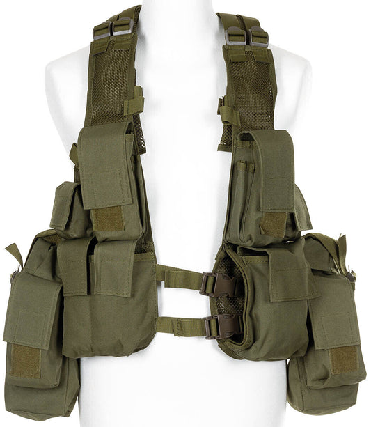 Tactical Vest Military Army Combat Lightweight Various Pockets OD Green