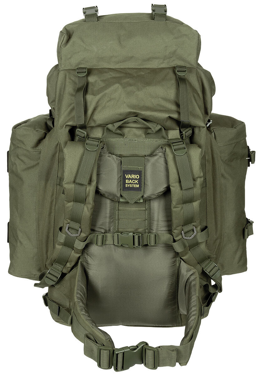 German Army 80L Tactical Backpack Mountain OD Green Bundeswehr MFH Airsoft