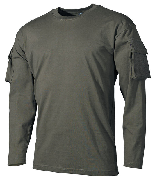 US Mens Tactical Combat Long Sleeves Green Military Training Army Sleeve Pockets