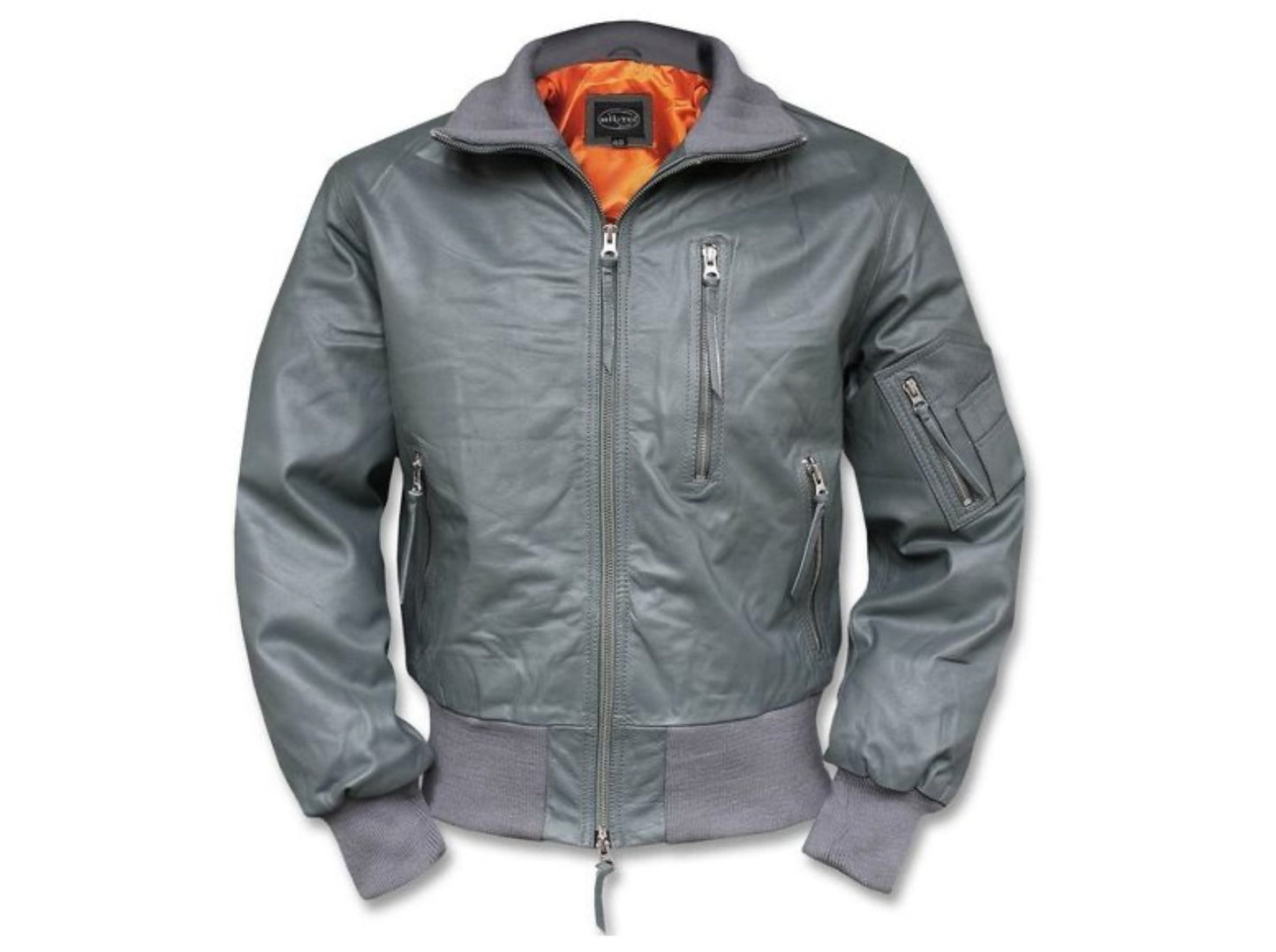 Bundeswehr Military Army Classic Jacket Leather Aviator BW Pilot Bomber Grey
