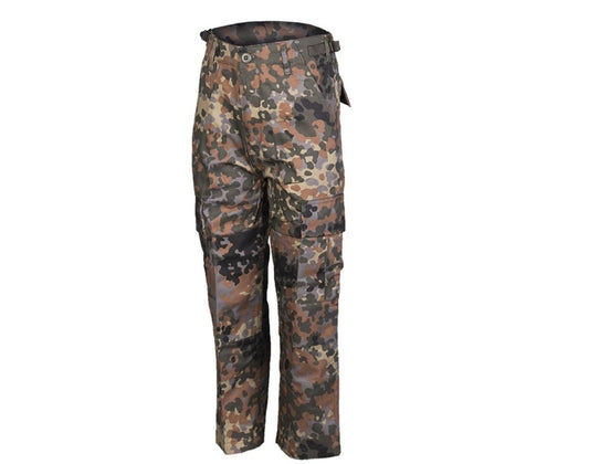 US Army BDU Style Outdoor Camping Trekking Kids Size Pants Trousers Flecktarn
