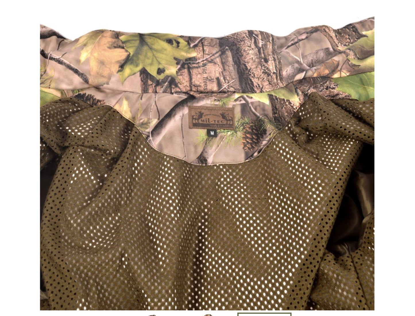 MIL-TEC Jacket Wild Trees Hunting Outdoor Trekking Weatherproof Breathable Camo